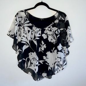 Express Floral Flounce blouse